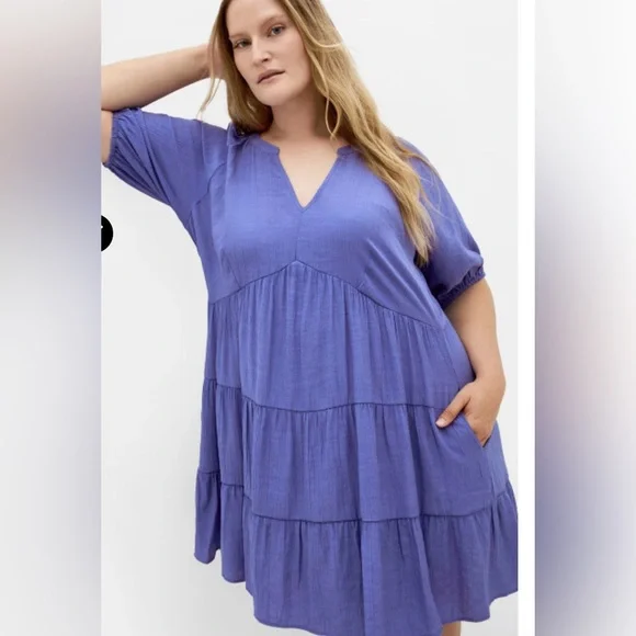 City Chic Kara dress- amethyst - Picture 6 of 6